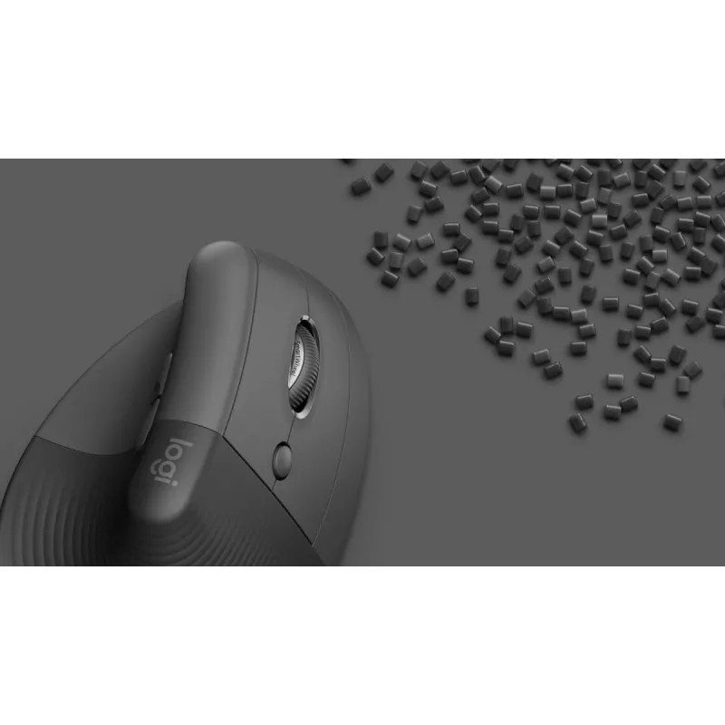 LOGITECH Lift Vertical Ergonomic Mouse - Right Handed - Wireless - Graphite Black
