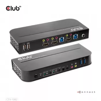 KVM Switch CLUB3D CSV-1382 Dual HDMI 4K 60Hz USB
