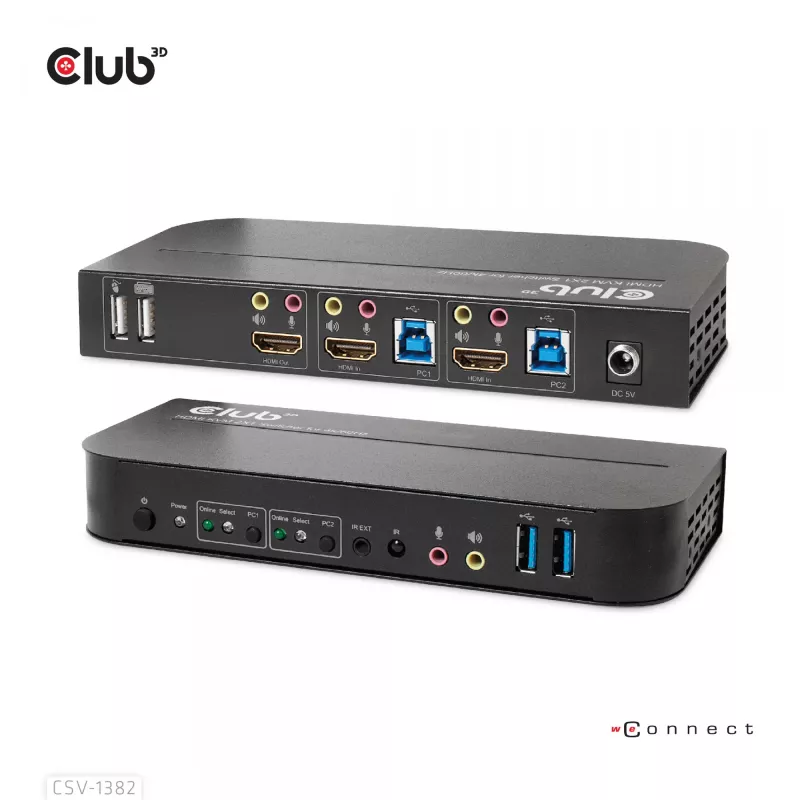 KVM Switch CLUB3D CSV-1382 Dual HDMI 4K 60Hz USB