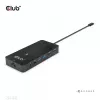 CLUB3D Type-C 7-in-1 hub with 2x HDMI, 2x USB Gen1 Type-A, 1x RJ45, 1x 3.5mm Audio, 1x USB Gen1 Type-C 100W Female port