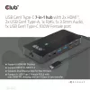 CLUB3D Type-C 7-in-1 hub with 2x HDMI, 2x USB Gen1 Type-A, 1x RJ45, 1x 3.5mm Audio, 1x USB Gen1 Type-C 100W Female port