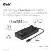 CLUB3D Type-C 7-in-1 hub with 2x HDMI, 2x USB Gen1 Type-A, 1x RJ45, 1x 3.5mm Audio, 1x USB Gen1 Type-C 100W Female port