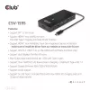 CLUB3D Type-C 7-in-1 hub with 2x HDMI, 2x USB Gen1 Type-A, 1x RJ45, 1x 3.5mm Audio, 1x USB Gen1 Type-C 100W Female port