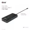 CLUB3D Type-C 7-in-1 hub with 2x HDMI, 2x USB Gen1 Type-A, 1x RJ45, 1x 3.5mm Audio, 1x USB Gen1 Type-C 100W Female port