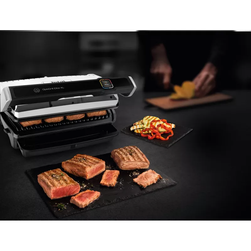 Contact grill Tefal OptiGrill Elite XL GC760D Stainless steel 2200W