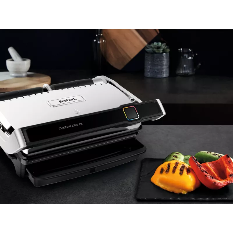 Contact grill Tefal OptiGrill Elite XL GC760D Stainless steel 2200W