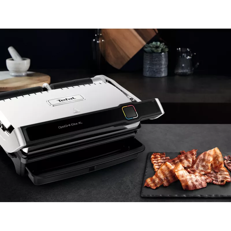 Contact grill Tefal OptiGrill Elite XL GC760D Stainless steel 2200W