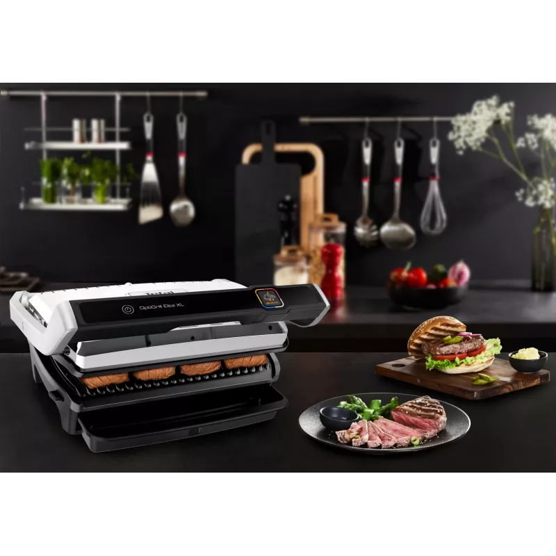 Contact grill Tefal OptiGrill Elite XL GC760D Stainless steel 2200W