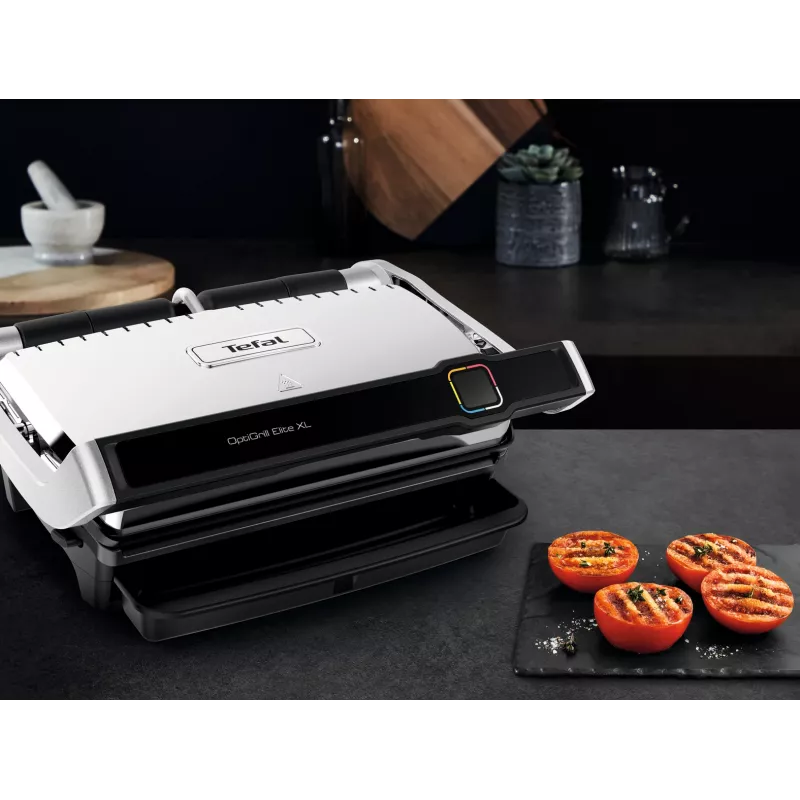 Contact grill Tefal OptiGrill Elite XL GC760D Stainless steel 2200W