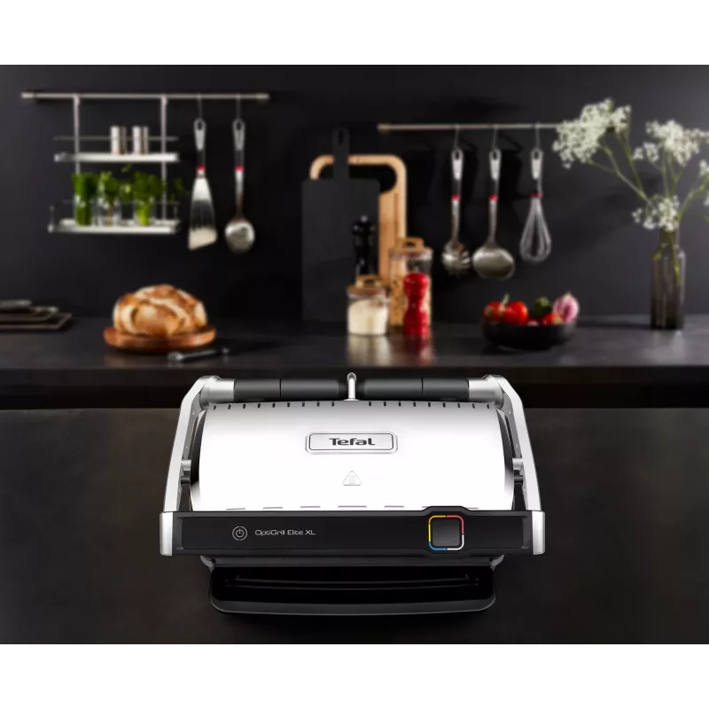 Contact grill Tefal OptiGrill Elite XL GC760D Stainless steel 2200W