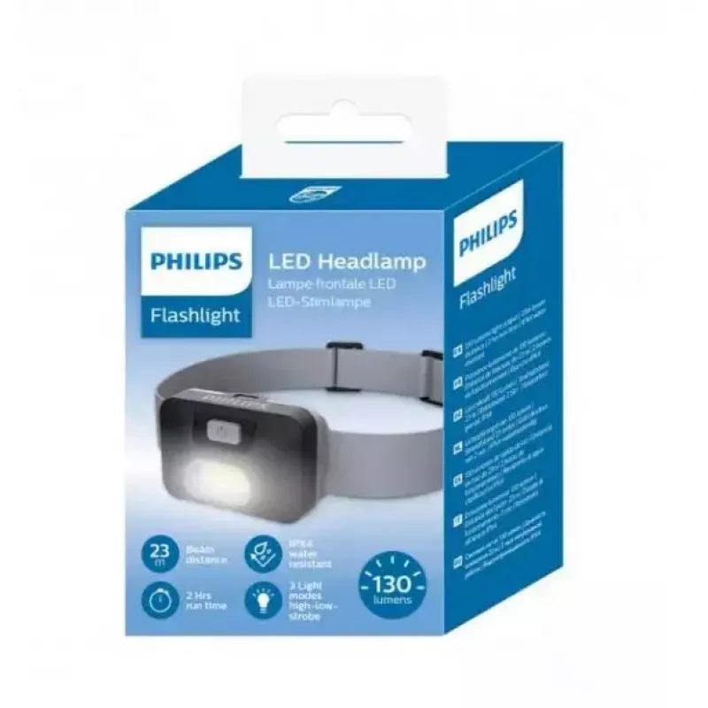 Headlamp Philips SFL1000H/10 black — LED, 100 lumens