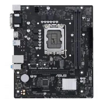 Motherboard ASUS PRIME H610M-R D4 — Intel H610, LGA 1700, Micro ATX, DDR4, 2 DIMM (up to 64 GB), M.2 & SATA III, USB Type-A