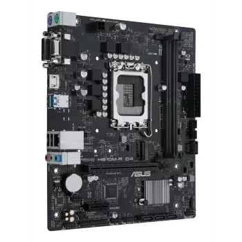 Motherboard ASUS PRIME H610M-R D4 — Intel H610, LGA 1700, Micro ATX, DDR4, 2 DIMM (up to 64 GB), M.2 & SATA III, USB Type-A