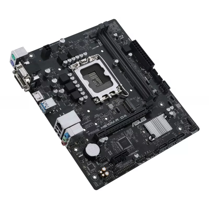 Motherboard ASUS PRIME H610M-R D4 — Intel H610, LGA 1700, Micro ATX, DDR4, 2 DIMM (up to 64 GB), M.2 & SATA III, USB Type-A