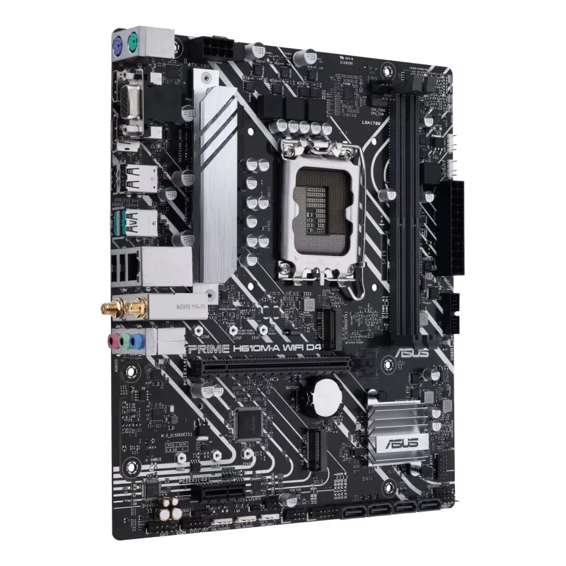 Motherboard ASUS PRIME H610M-A WIFI D4 — Intel H610, LGA1700, micro ATX, DDR4, 2x DIMM, Wi‑Fi 5, Bluetooth 5.0, 2x M.2, HDMI 2.1, DP 1.4