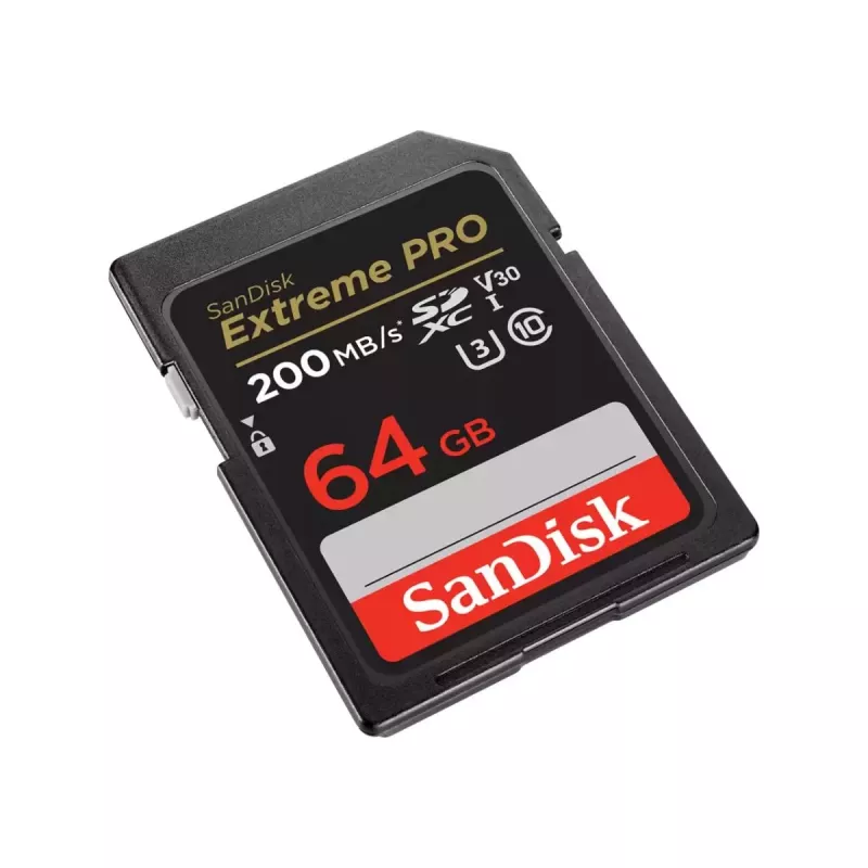 WESTERN DIGITAL SanDisk Extreme PRO 64GB SDXC Memory Card 200MB/s 90MB/s UHS-I Class 10 U3 V30