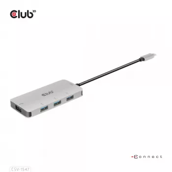 CLUB3D 4-Port USB-A Hub for USB-C – 10Gbps Fast Transfer
