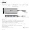 CLUB3D 4-Port USB-A Hub for USB-C – 10Gbps Fast Transfer