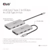 CLUB3D 4-Port USB-A Hub for USB-C – 10Gbps Fast Transfer