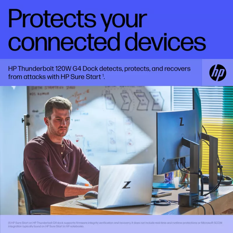 HP Thunderbolt Dock 120W G4, Wired, Thunderbolt 4, Black, Kensington, China, Thailand, Taiwan, Business