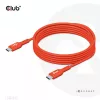USB-C to USB-C Bi-Directional Cable CLUB3D CAC-1573, USB4 Gen 2x2, 2 m, Red, PD up to 240W