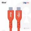 USB-C to USB-C Bi-Directional Cable CLUB3D CAC-1573, USB4 Gen 2x2, 2 m, Red, PD up to 240W