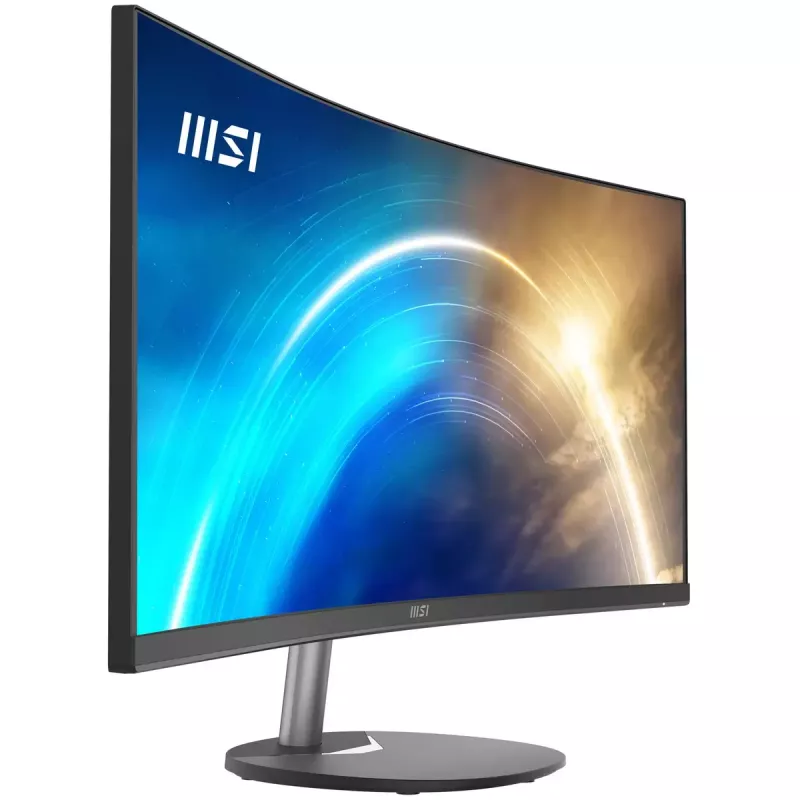 MSI Pro MP341CQ 34 inch Curved Monitor, 1500R, UWQHD (3440 x 1440), 21:9, 100Hz, VA, 4ms, HDMI, VGA, Built-in Speakers, Anti-Glare, Anti-Flicker, Less Blue light, TÜV Certified, VESA, Kensington, Black