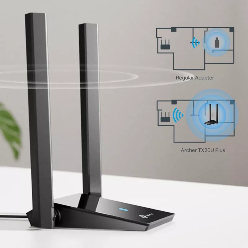 Wireless Adapter TP-Link AX1800 Dual Antennas 2.4GHz 5GHz Wi-Fi 6