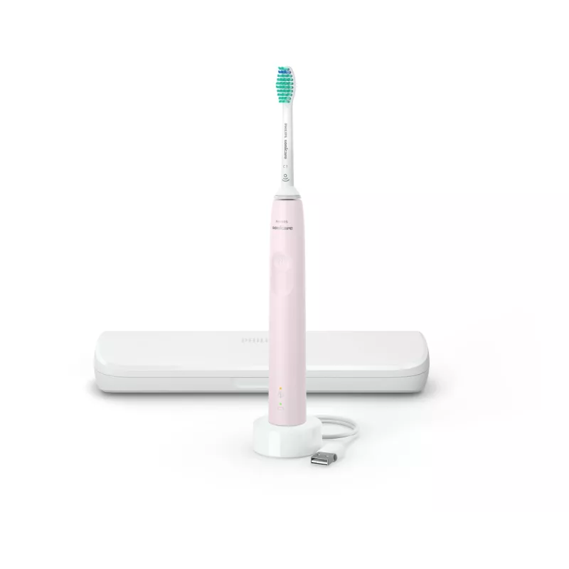 Philips 3100 series HX3673/11 Sonic electric toothbrush with case - pink