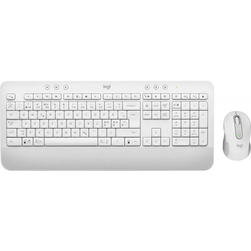 LOGITECH Signature Mk650 Combo For Business - Off-white - Qwerty Dansk/ Norsk/ Svenska/ Suomalainen