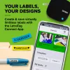 DYMO LetraTag 200B Bluetooth Label Maker | Compact Label Printer | Connects Through Bluetooth Wireless Technology to iOS and Android | Includes 1 White Paper Label Tape | Black