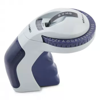 DYMO Omega Embossing Label Maker | Small Label Maker with Turn-Click Wheel and Ergonomic Design | For HomeDIY & Crafting (£/€ÄÖ & Ü)