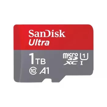 MicroSDXC flash memory SANDISK 1TB UHS‑I U1 A1 Class 10, 150 MB/s, grey (includes SD adapter)