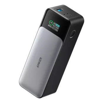 Portable charger Anker 737 (A1289011) — 24000 mAh, 140W, 2× USB-C + 1× USB-A, Silver/Black