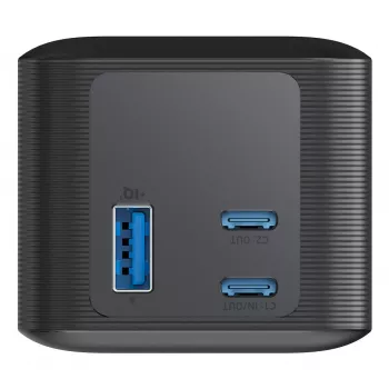 Portable charger Anker 737 (A1289011) — 24000 mAh, 140W, 2× USB-C + 1× USB-A, Silver/Black