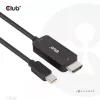 CLUB3D MiniDisplayPort 1.4 to HDMI 4K120Hz or 8K60Hz HDR10+ Cable M/M 1.8m / 6ft