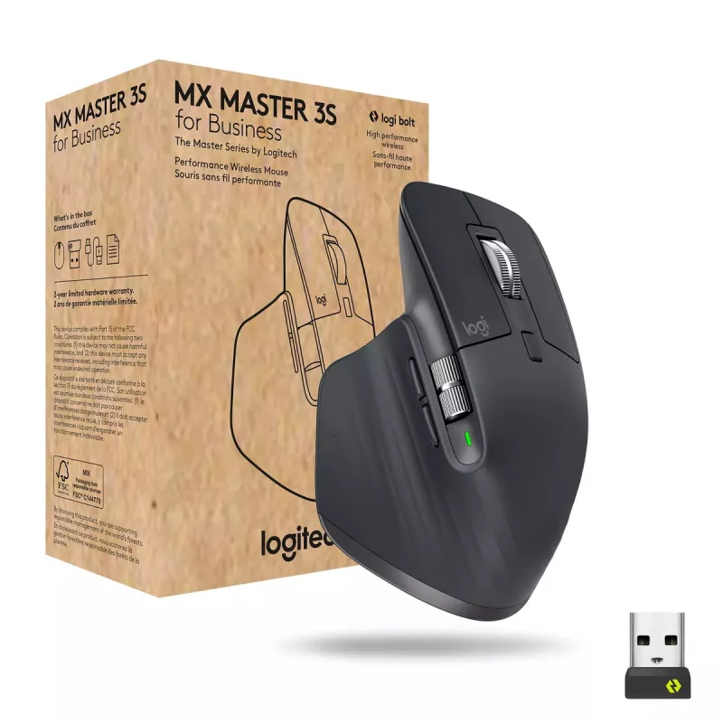 LOGITECH Mx Master 3s For Business - Wireless Bluetooth Mouse - Graphite