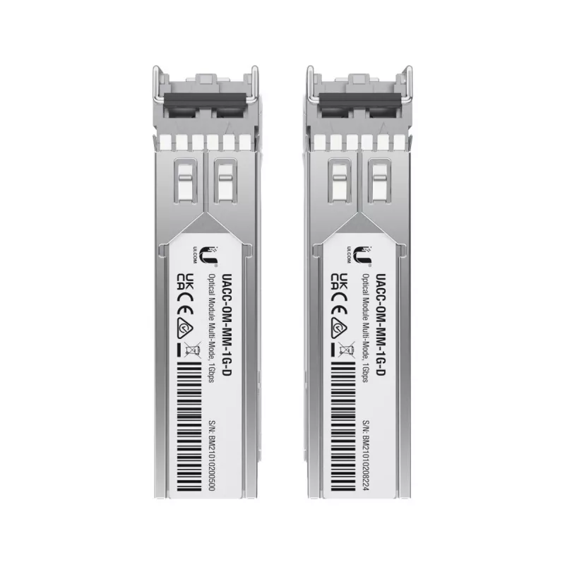 UBIQUITI NETWORKS 1.25gbps Sfp 2xlc Mm 850nm 550m - 2 Pack (uf-mm-1g)