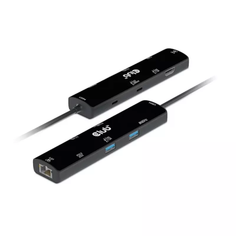 CLUB3D USB4™ Gen3x2 Type-C, 6-in-1 Hub with HDMI™ 8K60Hz or 4K120Hz, 2xUSB Type-A(10G), Ethernet RJ45(2.5G) and 2xUSB Type-C, 1x Data(10G) and 1xPD3.0 charging 100 watt