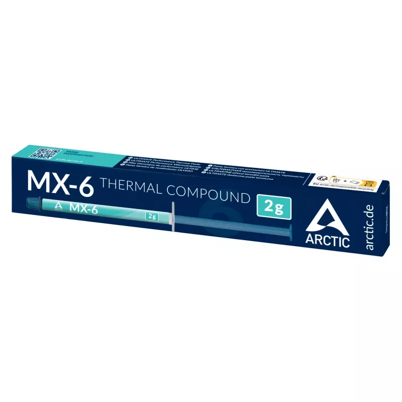 ARCTIC MX-6 ULTIMATE Performance Thermal Paste, Thermal grease, Grey, 2 g, 1 pc(s), 23 mm, 152 mm