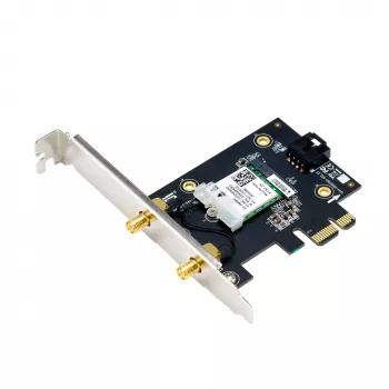 Internal WLAN card ASUS PCE-AXE5400 — PCIe, Wi‑Fi 6E tri‑band (2.4/5/6 GHz), 2402 Mbps, Bluetooth 5.2