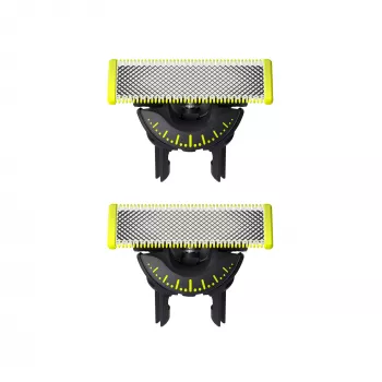 Shaving head Philips Norelco OneBlade QP420/50, silver, 2 replacement heads, compatible with Philips OneBlade