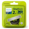 Shaving head Philips Norelco OneBlade QP420/50, silver, 2 replacement heads, compatible with Philips OneBlade