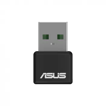 Network Adapter ASUS USB-AX55 Nano AX1800 Wi‑Fi 6 dual-band USB wireless adapter, 1800 Mbps, black