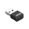 Network Adapter ASUS USB-AX55 Nano AX1800 Wi‑Fi 6 dual-band USB wireless adapter, 1800 Mbps, black