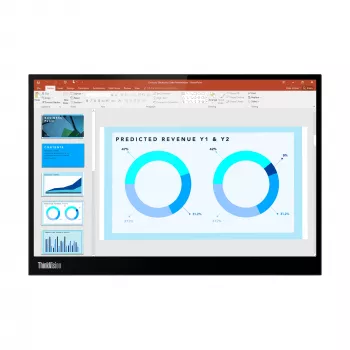 Lenovo ThinkVision M14d Monitor, 35.6 cm (14 inch), 2240 x 1400 pixels, 2.2K, LED, 8 ms, Black
