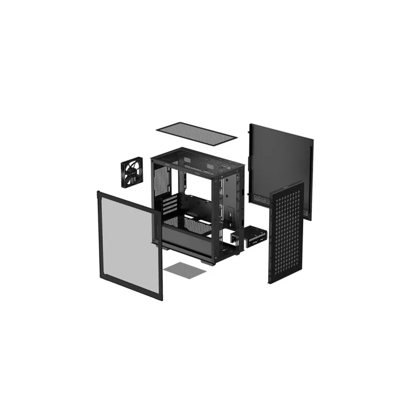 PC case DeepCool CH370 Mini Tower — microATX/Mini‑ITX, tempered glass, support up to 32 cm GPU