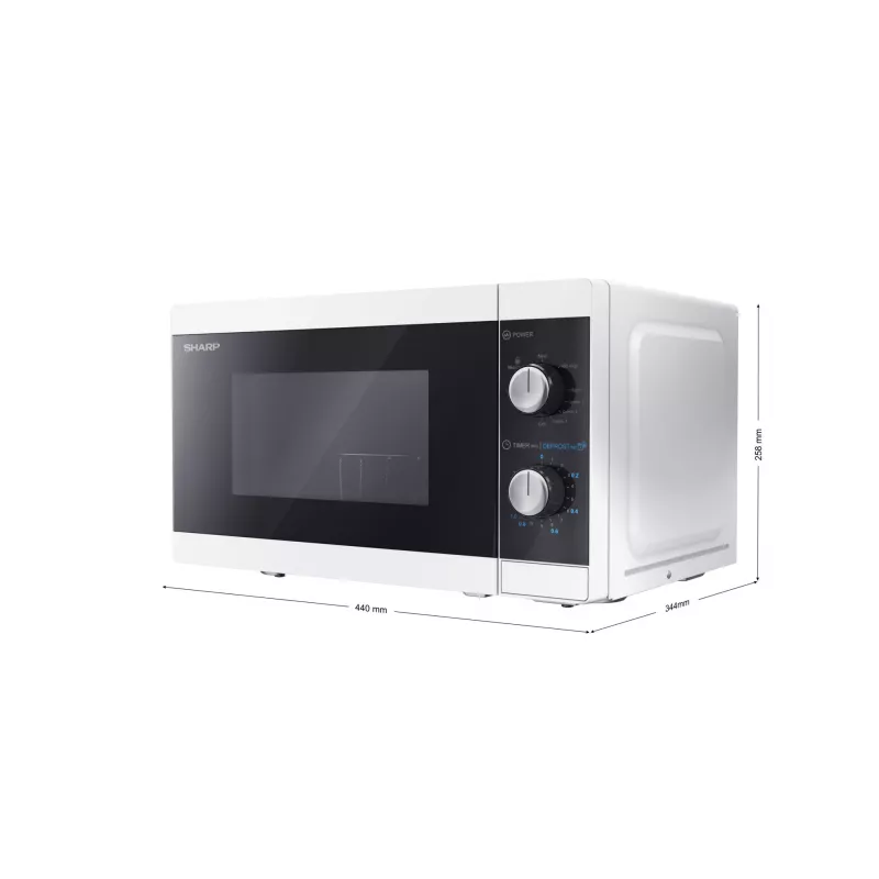 Sharp YC-MG01E-W microwave Black, White Grill microwave Countertop 20 L 800 W