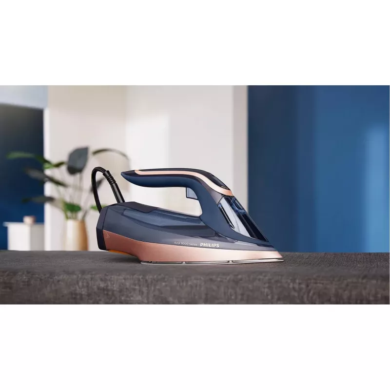 Steam iron Philips Azur 8000 Series DST8050/20 — 3000 W, 0.35 L, SteamGlide Elite soleplate, 85 g/min continuous, 260 g/min boost