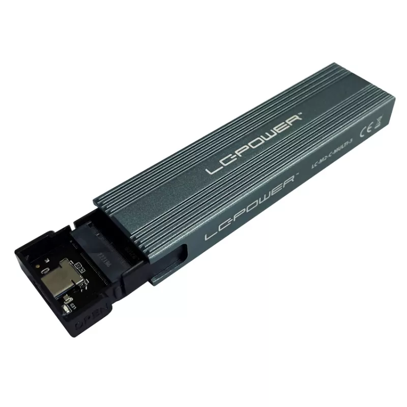 LC-POWER SSD Enclosure - M.2 LC-M2-C-MULTI-3 Lc-power USB3.2 M.2-SSD-geh (NVMe & SATA)